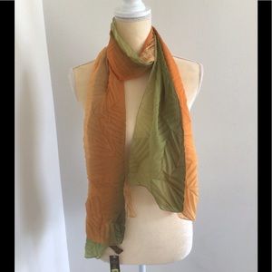 Copper Key Green Orange Scarf